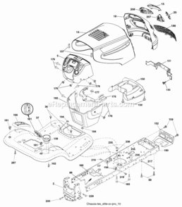Page A Diagram and Parts List for PB22H46YTX 2008-01 Husqvarna Lawn Tractor