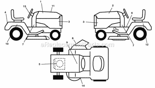 Page B Diagram and Parts List for PB22H46YTX 2008-01 Husqvarna Lawn Tractor