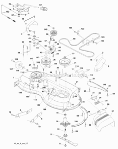 Page F Diagram and Parts List for PB22H46YTX 2008-01 Husqvarna Lawn Tractor