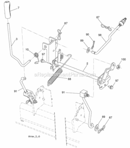Page G Diagram and Parts List for PB22H46YTX 2008-01 Husqvarna Lawn Tractor