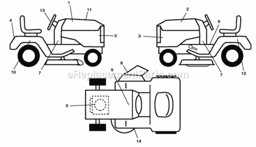 Page B Diagram and Parts List for PB22H46YT 2007-01 Husqvarna Lawn Tractor