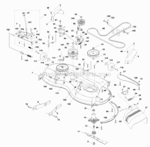 Page F Diagram and Parts List for PB22H46YT 2007-01 Husqvarna Lawn Tractor