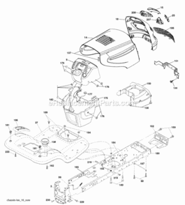 Page A Diagram and Parts List for PB22H46YT 2007-10 Husqvarna Lawn Tractor