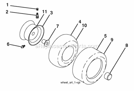 Page J Diagram and Parts List for PB22H46YT 2007-10 Husqvarna Lawn Tractor