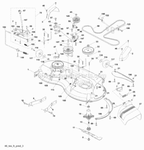 Page F Diagram and Parts List for PB22H46YT 2007-10 Husqvarna Lawn Tractor
