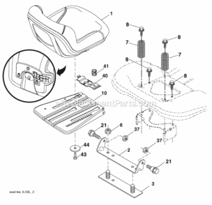 Page H Diagram and Parts List for PB22H46YT 96042003802 2008-01 Husqvarna Lawn Tractor