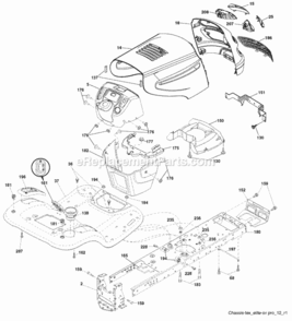 Page A Diagram and Parts List for PB22H46YT 2008-11 Husqvarna Lawn Tractor