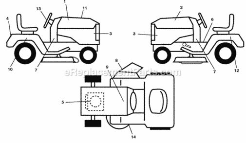 Part Location Diagram of 419394 Poulan Decal Replacement