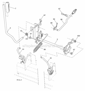 Page G Diagram and Parts List for PB22H46YT 2008-11 Husqvarna Lawn Tractor