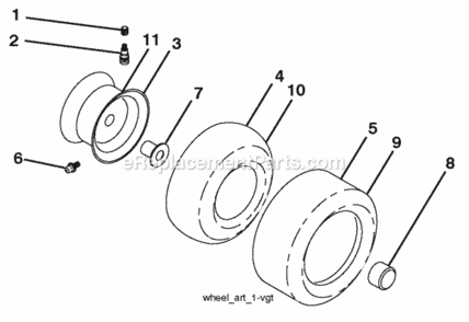 Page J Diagram and Parts List for PB22H46YT 2009-10 Husqvarna Lawn Tractor