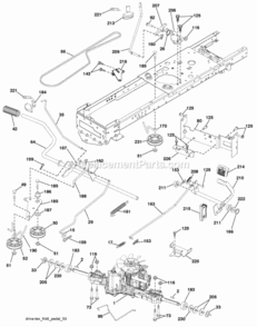 Page C Diagram and Parts List for PB22H46YT 2009-10 Husqvarna Lawn Tractor