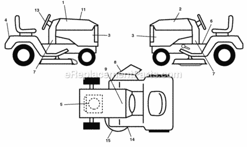 Page B Diagram and Parts List for PB22H48YT 2006-01 Husqvarna Lawn Tractor