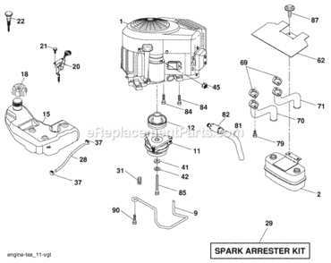 Page E Diagram and Parts List for PB22H48YT 2006-01 Husqvarna Lawn Tractor