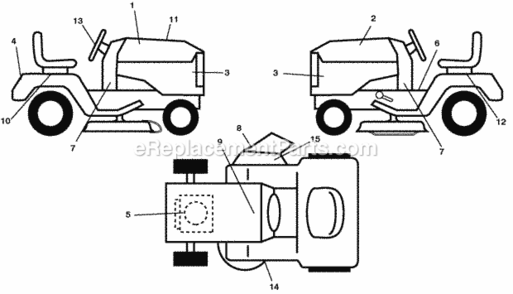 Page B Diagram and Parts List for PB22H54BFX 2008-06 Husqvarna Lawn Tractor