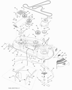 Page F Diagram and Parts List for PB22H54BFX 2008-06 Husqvarna Lawn Tractor