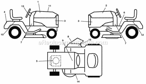 Page B Diagram and Parts List for PB22H54BF 96042006000 2007-11 Husqvarna Lawn Tractor