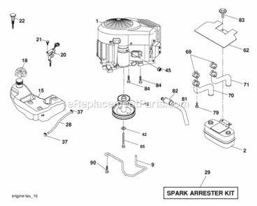 Page E Diagram and Parts List for PB22TH42YT 2007-10 Husqvarna Lawn Tractor