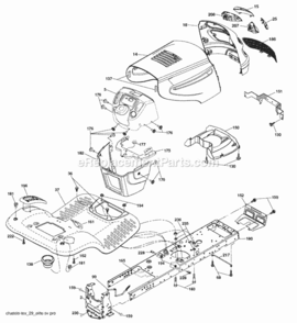 Page A Diagram and Parts List for PB22TH42YT 2008-03 Husqvarna Lawn Tractor