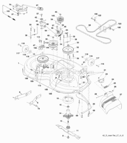 Page F Diagram and Parts List for PB22TH42YT 2008-03 Husqvarna Lawn Tractor