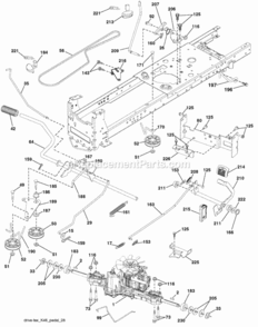Page C Diagram and Parts List for PB23H48YT 2009-12 Husqvarna Lawn Tractor