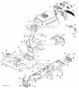 Page A Diagram and Parts List for PB24H48YT 2006-02 Husqvarna Lawn Tractor