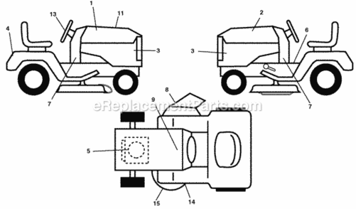 Page B Diagram and Parts List for PB24H48YT 2006-02 Husqvarna Lawn Tractor