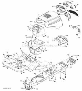 Page A Diagram and Parts List for PB24H48YT 2006-03 Husqvarna Lawn Tractor