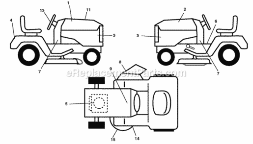 Page B Diagram and Parts List for PB24H48YT 2006-03 Husqvarna Lawn Tractor