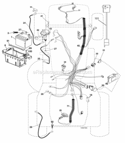 Page D Diagram and Parts List for PB24H54YT 2006-12 Husqvarna Lawn Tractor