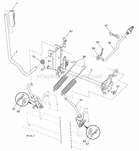 Page G Diagram and Parts List for PB24H54YT 2006-12 Husqvarna Lawn Tractor
