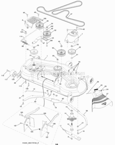 Page F Diagram and Parts List for PB24TH54YT 2008-07 Husqvarna Lawn Tractor