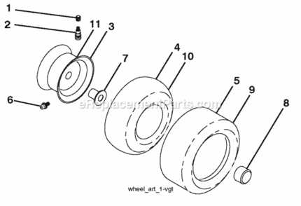 Page J Diagram and Parts List for PB26H54YT 2009-12 Husqvarna Lawn Tractor