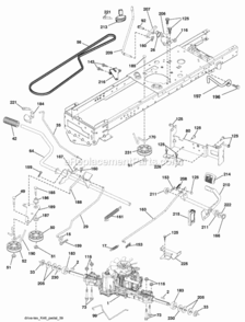 Page C Diagram and Parts List for PB26H54YT 2009-12 Husqvarna Lawn Tractor