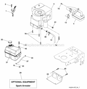 Page E Diagram and Parts List for PBA19542LT 2008-05 Husqvarna Lawn Tractor