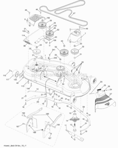 Part Location Diagram of 197379 Husqvarna Pulley, Idler 4.50 RAW