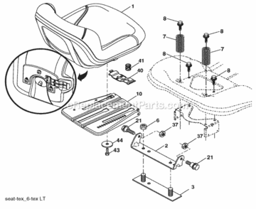 Part Location Diagram of 406623 Husqvarna Seat