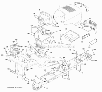Part Location Diagram of 584463501 Husqvarna Console Asm. Deck Lift