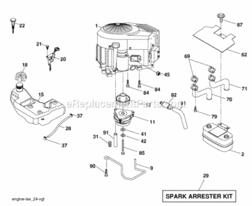 Page E Diagram and Parts List for PBGT26H55 2006-02 Husqvarna Lawn Tractor