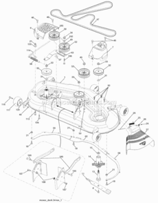 Part Location Diagram of 195632X421 Husqvarna Deck Weldment Mower