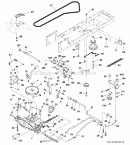 Part Location Diagram of 160855 Husqvarna V-Belt Ground Drive 95 30