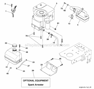 Page E Diagram and Parts List for PD15538LT 2006-01 Husqvarna Lawn Tractor