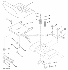 Page H Diagram and Parts List for PD15538LT 2006-01 Husqvarna Lawn Tractor