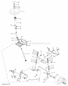 Part Location Diagram of 175131 Husqvarna Axle Assembly