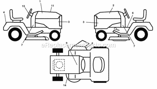 Part Location Diagram of 402281 Poulan Decal, Replacement
