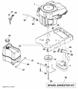 Page E Diagram and Parts List for PK20H42YT 2006-01 Husqvarna Lawn Tractor