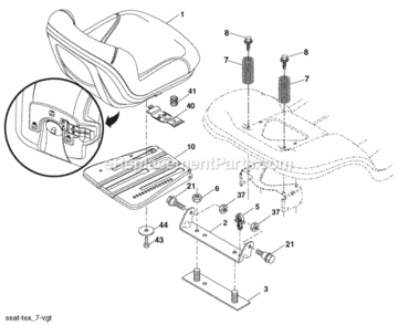 Page H Diagram and Parts List for PK20H42YT 2006-01 Husqvarna Lawn Tractor