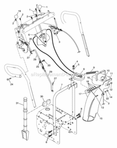Part Location Diagram of 178674 Husqvarna Control Assembly, Deflector