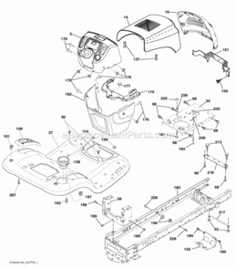 Part Location Diagram of 532424739 Husqvarna Fender