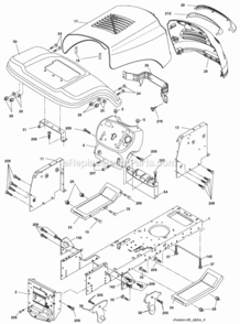 Page A Diagram and Parts List for PO15538LTX 2008-05 Husqvarna Lawn Tractor