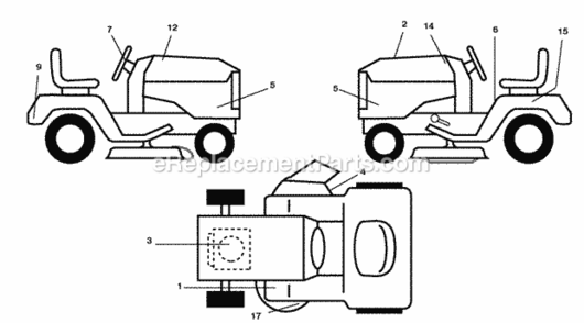 Page B Diagram and Parts List for PO15538LTX 2008-05 Husqvarna Lawn Tractor